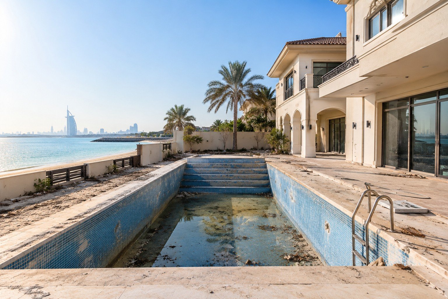 Pool Before Renovation — Green Algae