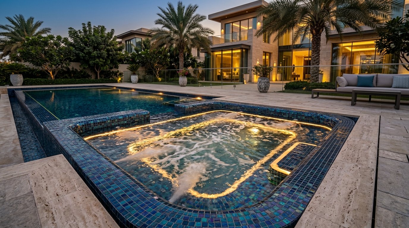 Custom In-Ground Concrete Jacuzzi Dubai